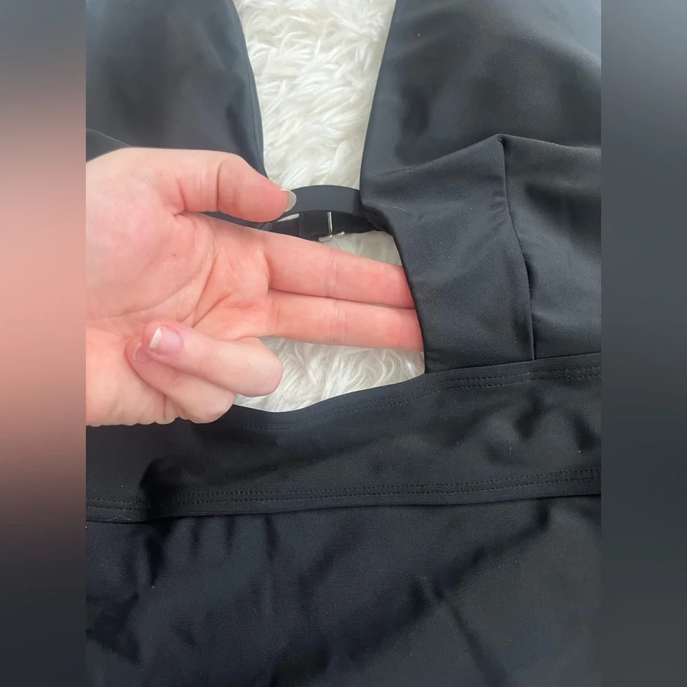 Adore Me NEW Black Brinlee Contour One Piece Swimsuit - Size Medium - Picture 4 of 12